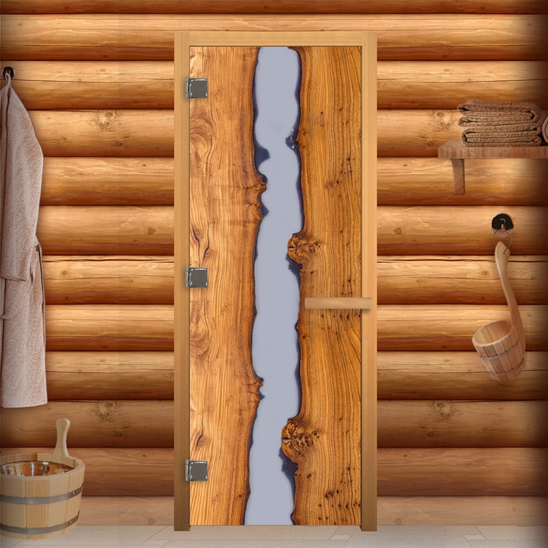  Везувий Дверь для бани Декор \Слэб\ люкс (миниатюра)